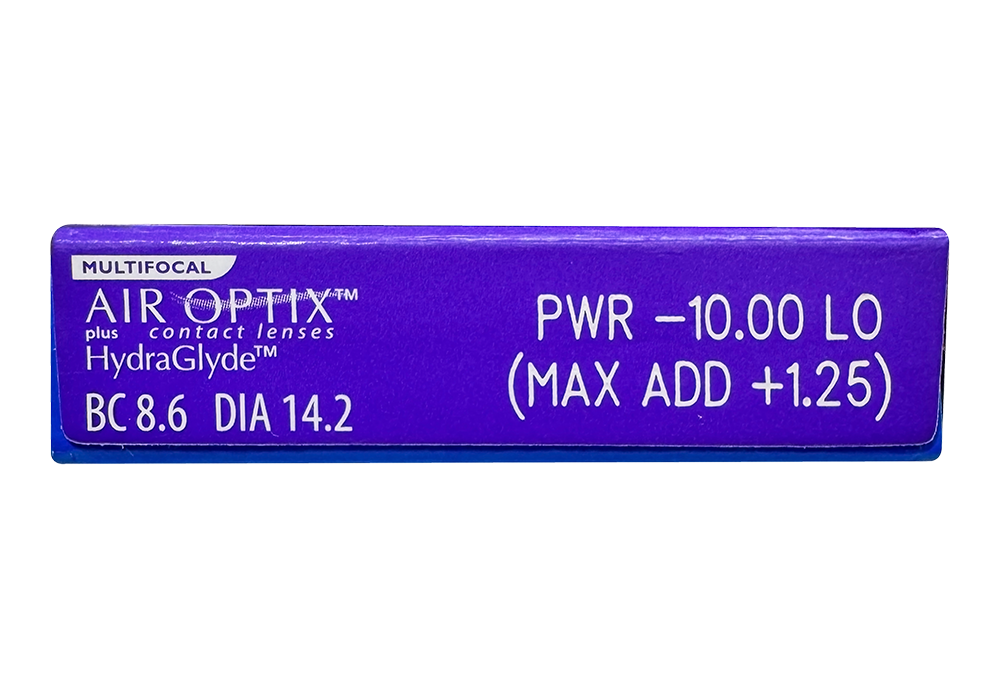 【6枚入り】エアオプティクス プラス ハイドラグライド（遠近両用） レンズデータ